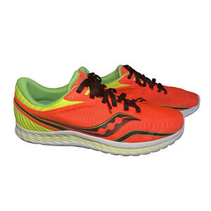 Saucony Kinvara 11 Shoes Mens Size 12 Orange Neon PWRRUN Running Road Sneakers